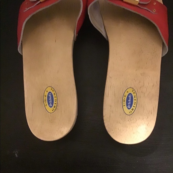 Dr Scholls Vintage Wood Leather Sandals - Picture 8 of 11